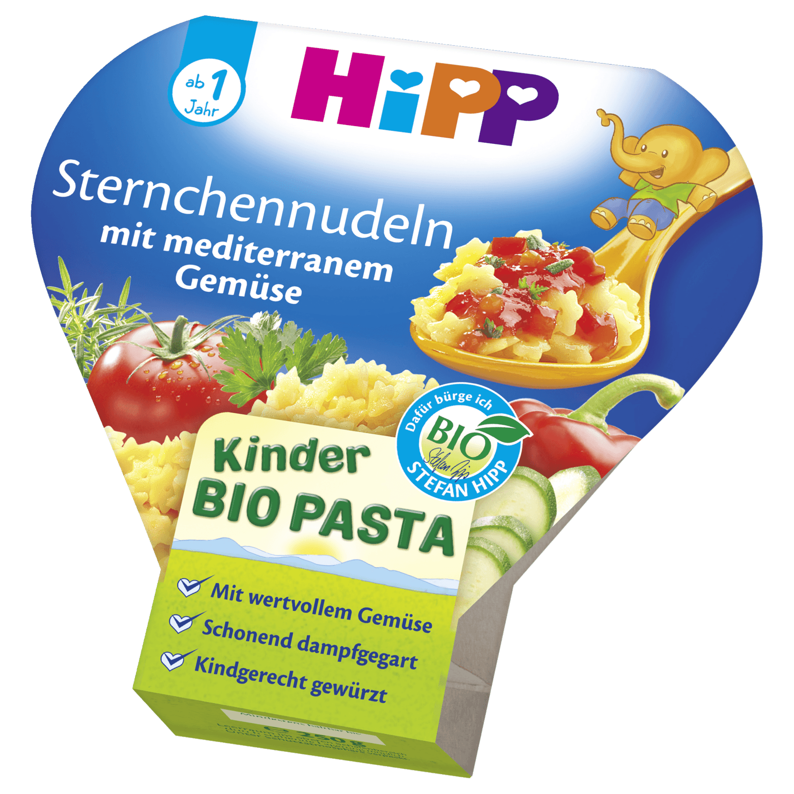HIPP 8639-01 STERN NUDELN GEMUES.1J, 250G SL