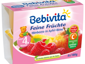 BEBIVITA HIMBEER-APFEL-BIRNE 6M, 4X100G