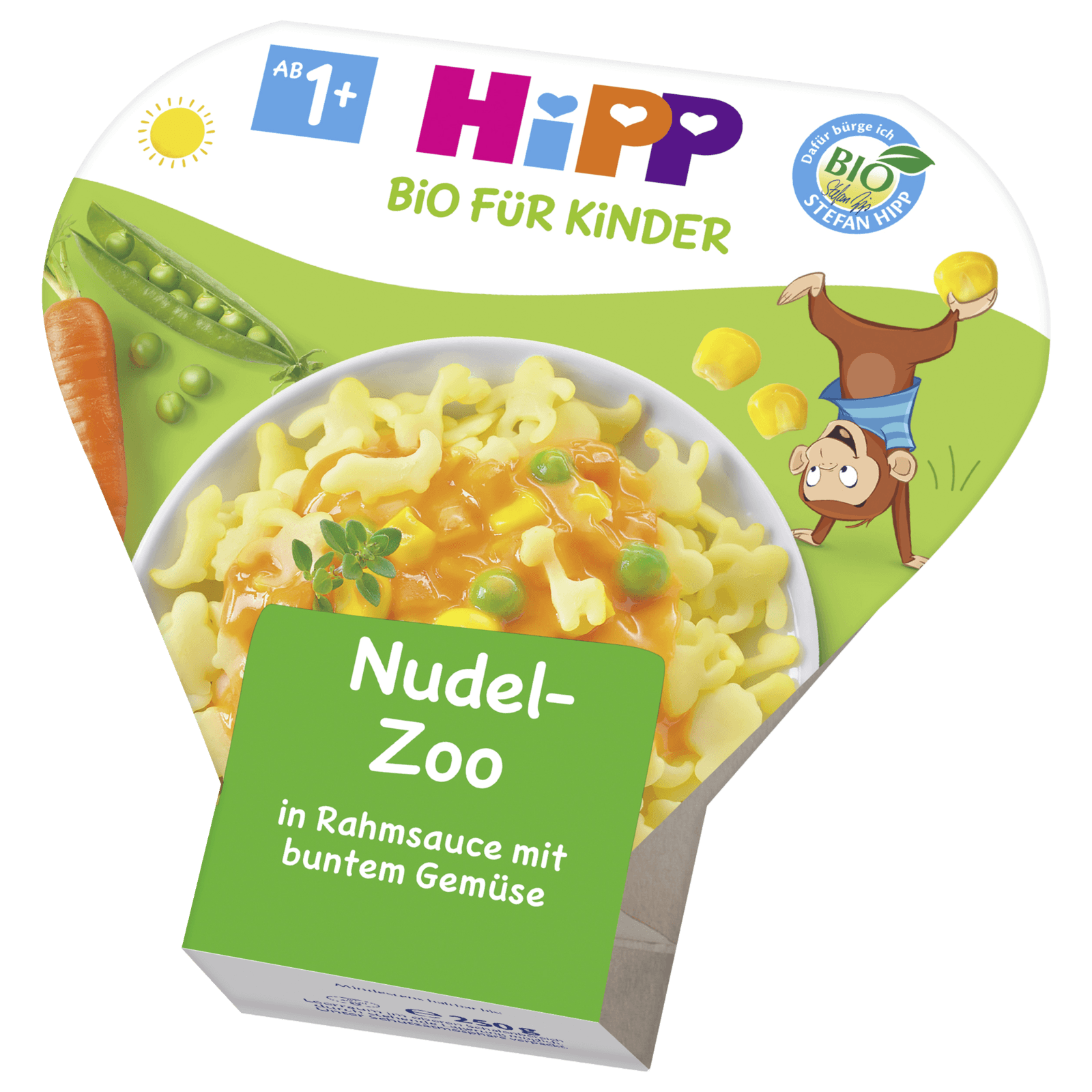 HIPP 8645 NUDEL ZOO RAHMS 1J, 250G SC