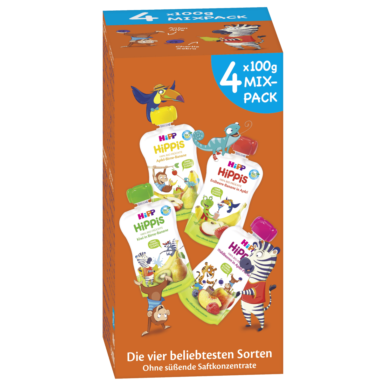 HIPP XA30036 HIPPIS MIX PACK 4ER1J, 4X100G P