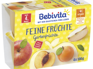 BEBIVITA 1424 FEIN GARTENFRUECHTE 4M, 4X100GP