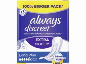 ALWAYS, DISCREET LONG PLUS BP