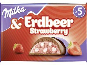 MILKA, RIEGEL ERDBEER 5ER