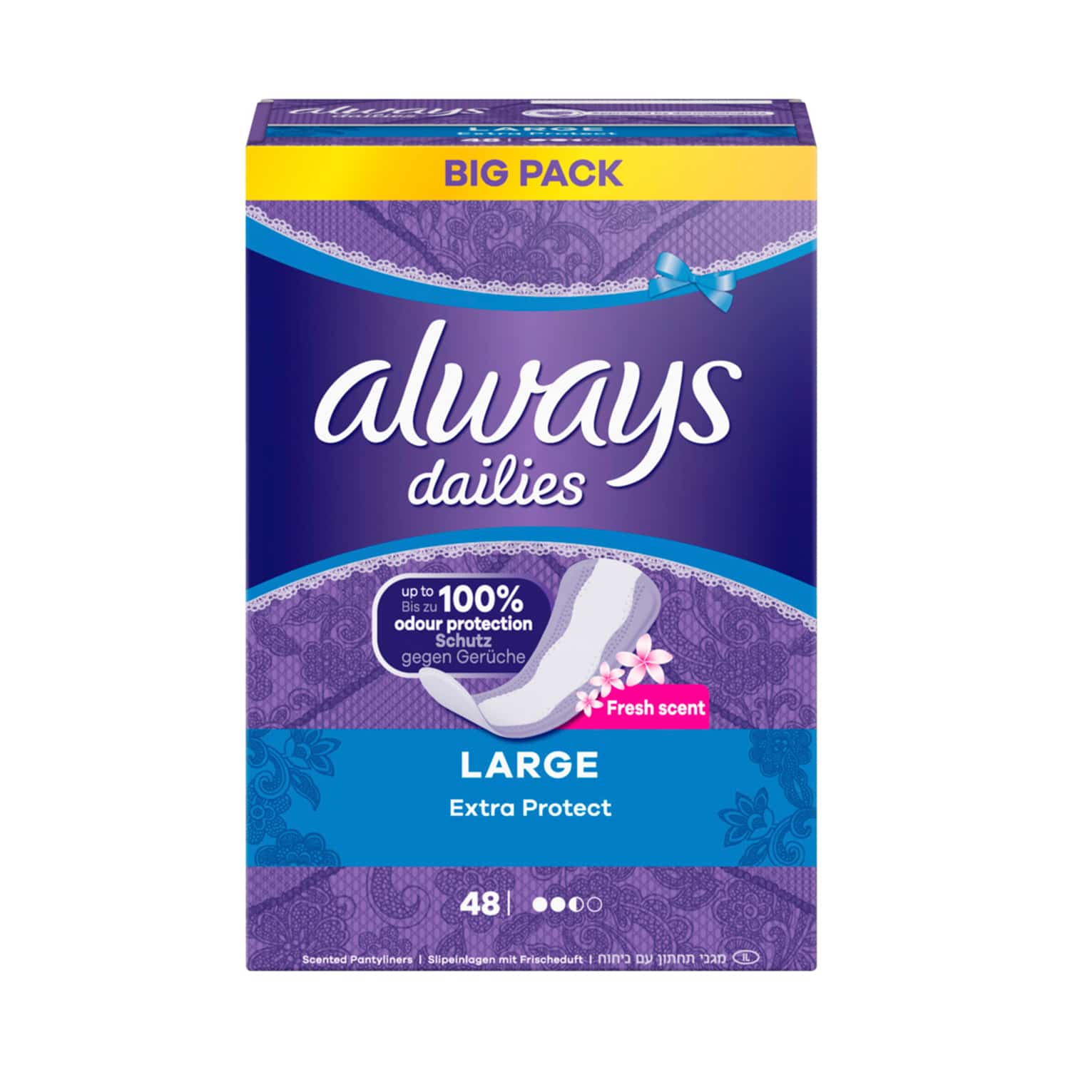 ALWAYS EXTRA PROT. L FRESH BP, 48ST PK