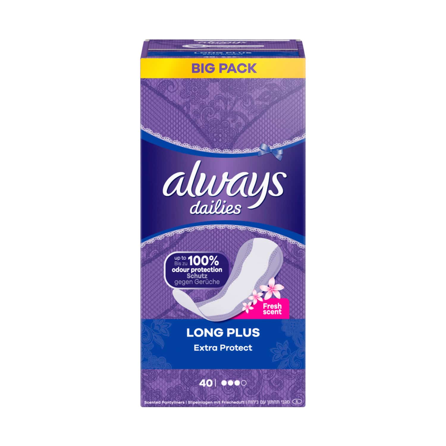 ALWAYS EXTRA P. LONG+FRESH BP, 40ST PK