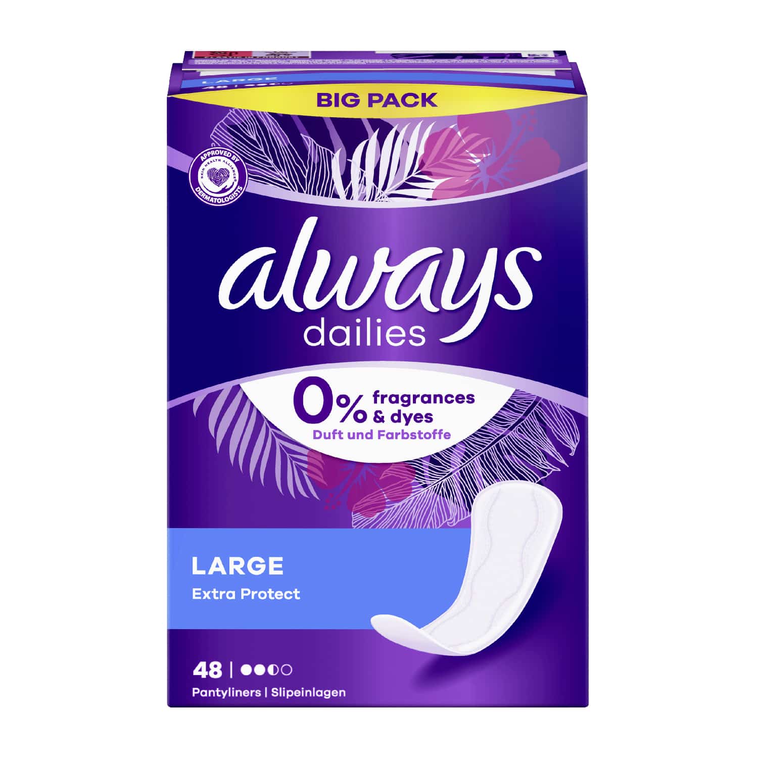 ALWAYS SE EXTRA PROT. 0% L BP, 48ST PK