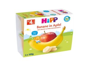 HIPP 5820-04 BANANE IN APFEL 4M, 4X100GP