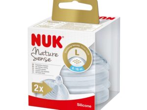 NUK NAT.SENS SIL.TRINKSAUG 6-18M L, 2ST PK