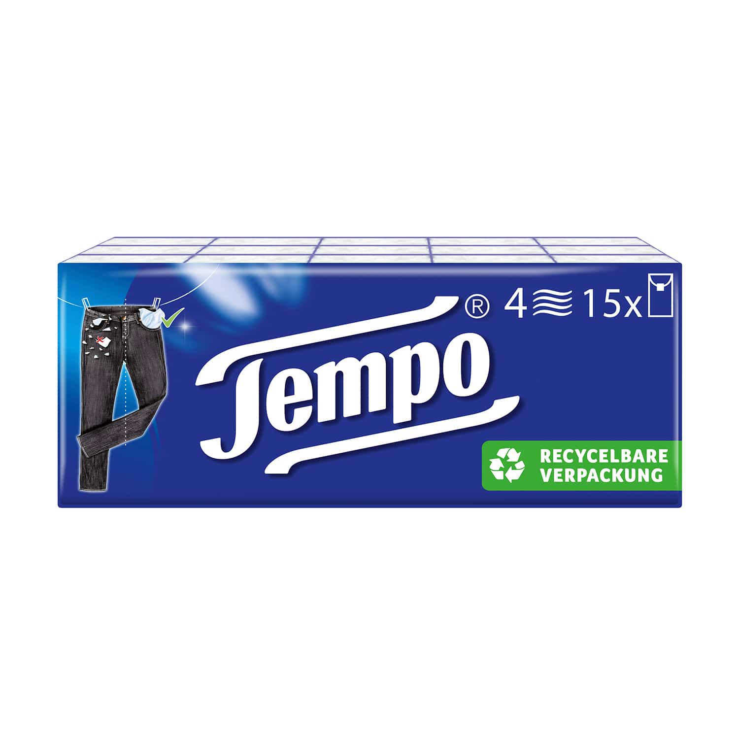 TEMPO TASCHENTUECHER, 15X10 ST