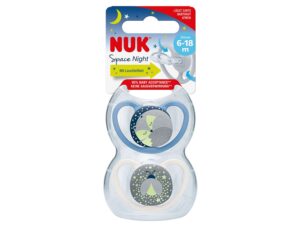 NUK BS GR2 SPACE NIGHT, 2ST PK