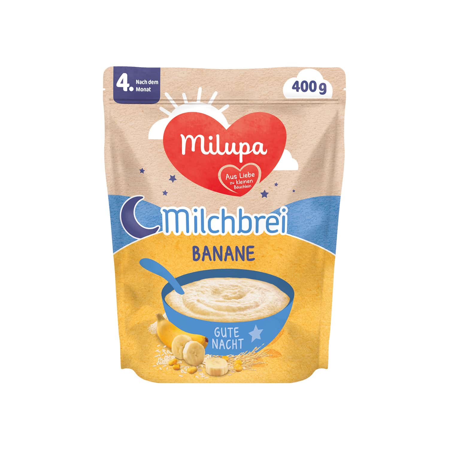 MILUPA MB BANANE GN 4M, 400G PK