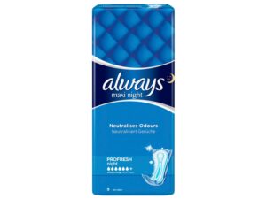 ALWAYS MAXI BINDE P.F. NIGHT, 9ST PK