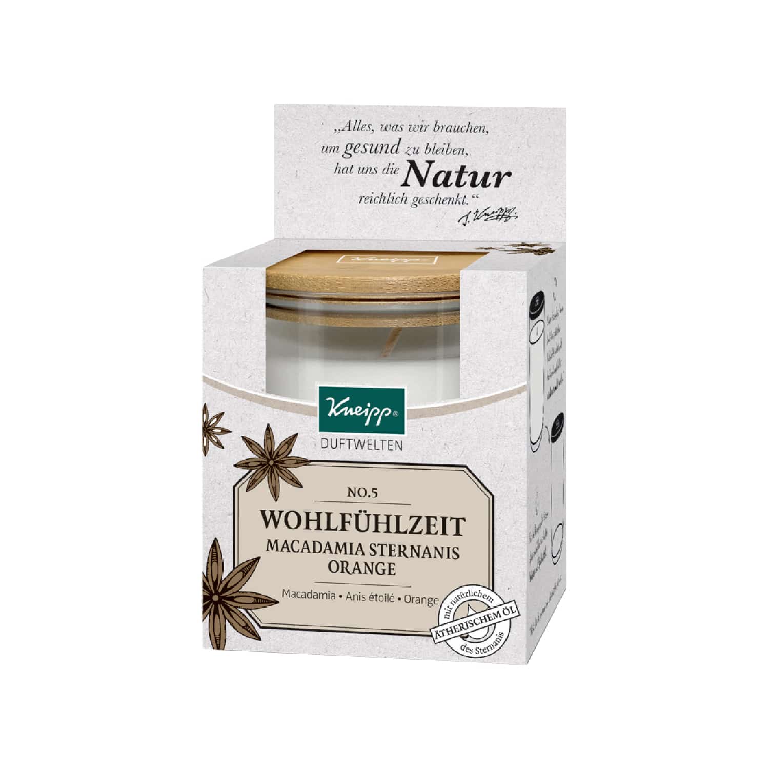 KNEIPP DUFTKERZE MACADAMIA, 1ST SC