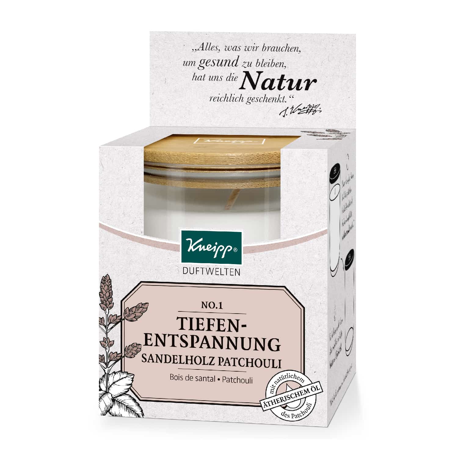 KNEIPP DUFTKERZE SANDELHOLZ, 145G SC