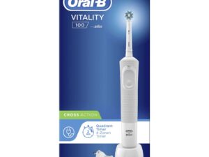 ORAL-B VIT.100 HANG.BOX WHITE, 1ST PK