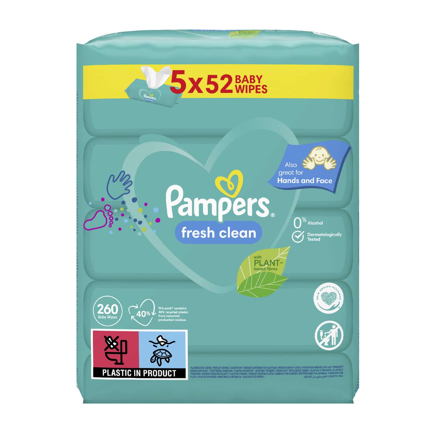 PAMPERS F. TUECHER FRESH CLEAN, 5X52ST P