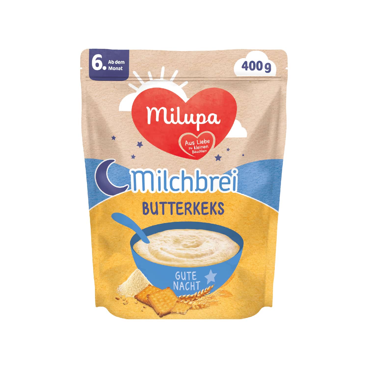 MILUPA MB BUTTERKEKS GN 6 M, 400G PK