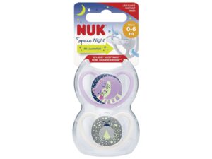 NUK BS GR1 SPACE NIGHT, 2ST PK