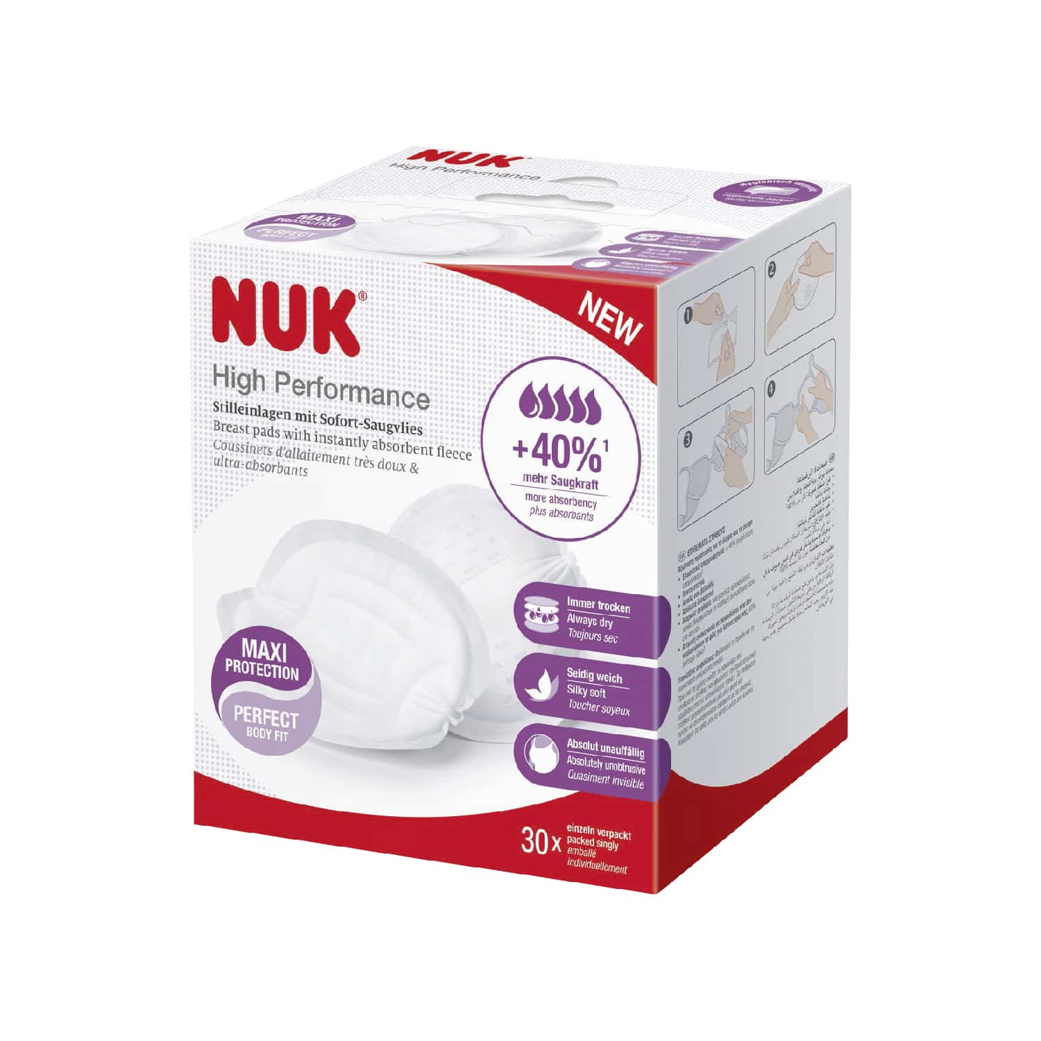 NUK STILLEINLAGEN HIGH PER, 30ST PK
