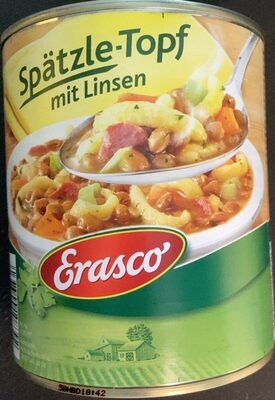 Erasco Spaetzletopf M.linsen 800 g Ds