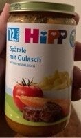 Hipp Da62507 Spaetzle Gulasch 12M 250 g Gl