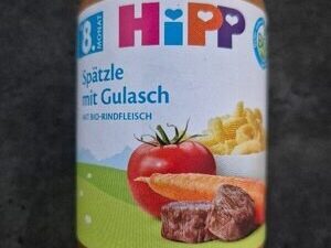 Hipp Da61511 Spaetzle Gulasch 8M 220 g Gl