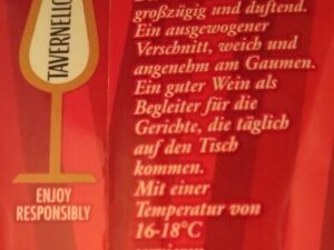 Italien Tavernello Vino d'Italia Rosso Tetra Pak 1-l